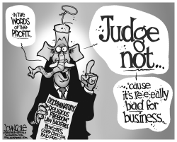 JUDGE NOT BW by John Cole