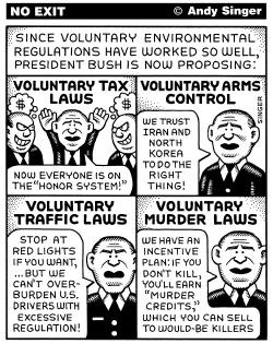 VOLUNTARY ENVIRONMENTAL REGULATIONS by Andy Singer