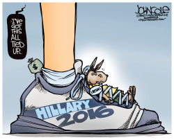 HILLARY TIES UP LIBERALS  by John Cole