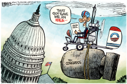 OBAMA GYROCOPTER  by Rick McKee