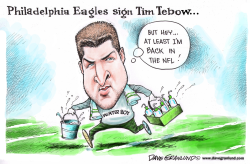 EAGLES SIGN TIM TEBOW by Dave Granlund