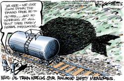 OIL TRAINS by Milt Priggee