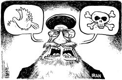 IRAN DOUBLESPEAK by Rick McKee