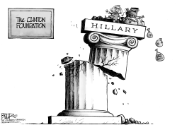CRUMBLING CLINTON by Nate Beeler