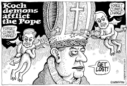 KOCHS PRESSURE POPE ON CLIMATE CHANGE by Monte Wolverton