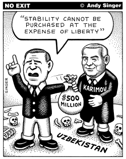 US AID TO UZBEKISTAN by Andy Singer