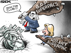 HILLARY SUPERPAC  by Steve Sack