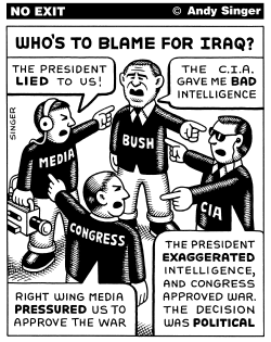 BLAME FOR IRAQ WAR by Andy Singer