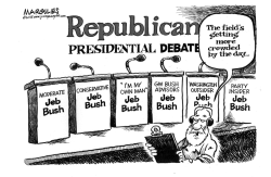 CROWDED FIELD OF REPUBLICAN CANDIDATES FOR 2016 by Jimmy Margulies