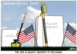 ON MEMORIAL DAY THE PEN IS MIGHTY GRATEFUL- by RJ Matson