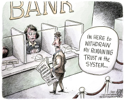 COLLUDING BANKS  by Adam Zyglis