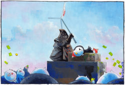 PUFFINS CHOPPED UP BY FORTH TURBINES by Iain Green