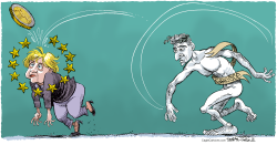 GREECE, MERKEL AND THE EURO   by Daryl Cagle