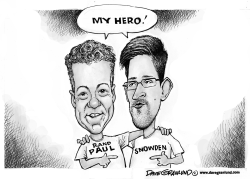 Rand Paul and Edward Snowden by Dave Granlund