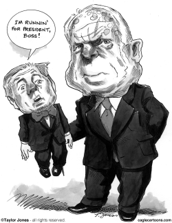 LINDSEY GRAHAM AND PUPPET-MASTER by Taylor Jones