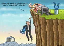  TSIPRAS IS HANGING by Marian Kamensky