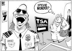 TSA AIRPORT SECURITY, B/W by Randy Bish