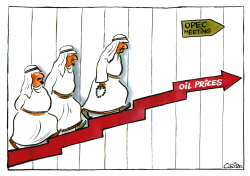 THE STAIRCASE TO OPEC MEETING -  by Christo Komarnitski