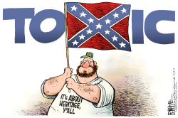 CONFEDERATE FLAG  by Rick McKee