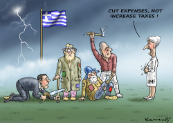 IMF PROTESTS by Marian Kamensky