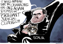 SCALIA BROODS  by Pat Bagley