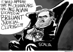 SCALIA BROODS  by Pat Bagley