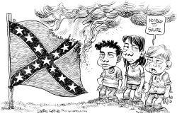NO SALUTING THE CONFEDERATE FLAG by Daryl Cagle