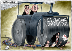 UK GOVERNMENT STEAMS AHEAD WITH WELFARE CUTS by Brian Adcock