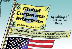 OFFENSIVE CORPORATE FLAGS by Steve Greenberg