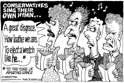 CONSERVATIVES SING THEIR OWN HYMN by Monte Wolverton