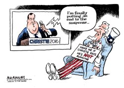 CHRISTIE ANNOUNCES  by Jimmy Margulies