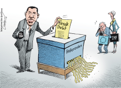 THE GREEKS ARE VOTING by Patrick Chappatte