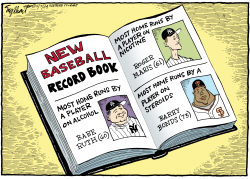 NEW BASEBALL RECORD BOOK by Bob Englehart