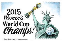 WOMEN'S WORLD CUP USA WIN by Dave Granlund