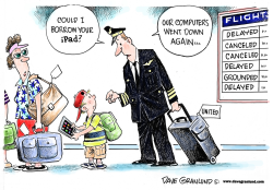 UNITED AIRLINES COMPUTERS by Dave Granlund