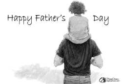 FATHERS DAY GREYSCALE by Cam Cardow