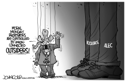 LOCAL NC  GOP KOCH BROTHERS AND ALEC BW by John Cole