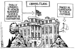 OBAMA FLAGS by Rick McKee