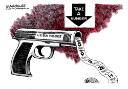 US GUN VIOLENCE  by Jimmy Margulies