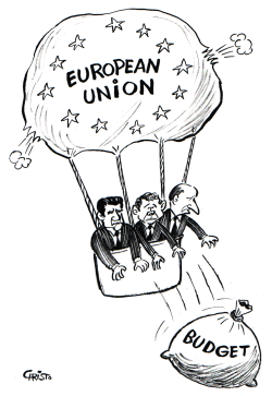 EU BUDGET TALKS CRASH - BW by Christo Komarnitski