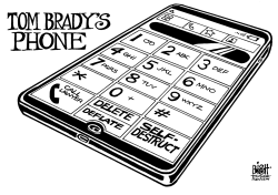 TOM BRADY'S PHONE, B/W by Randy Bish