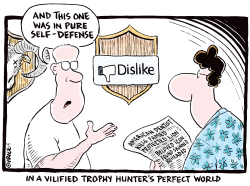 IN A VILIFIED TROPHY HUNTERS PERFECT WORLD by Ingrid Rice