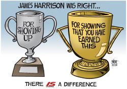 JAMES HARRISON TALKS ABOUT AWARDS,  by Randy Bish