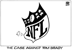 TOM BRADY AND THE NFL, B/W by Randy Bish