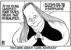 KIM DAVIS GAY MARRIAGE, B/W by Randy Bish