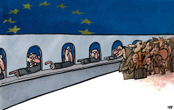 REFUGEES IN EUROPE by Kap
