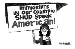 SARAH PLAINE AND IMMIGRANTS by Jimmy Margulies