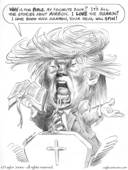 CAMPAIGN SKTETCHBOOK - TRUMP AND THE BIBLE by Taylor Jones