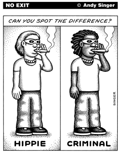 HIPPIE OR CRIMINAL by Andy Singer
