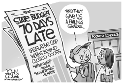 LOCAL NC  BUDGET DELAY BW by John Cole